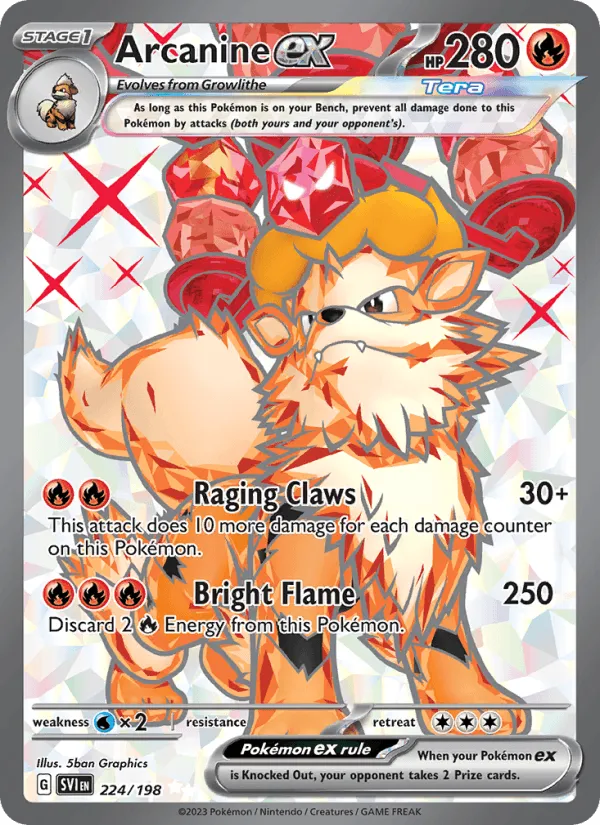 Carte Arcanine ex — Scarlet & Violet