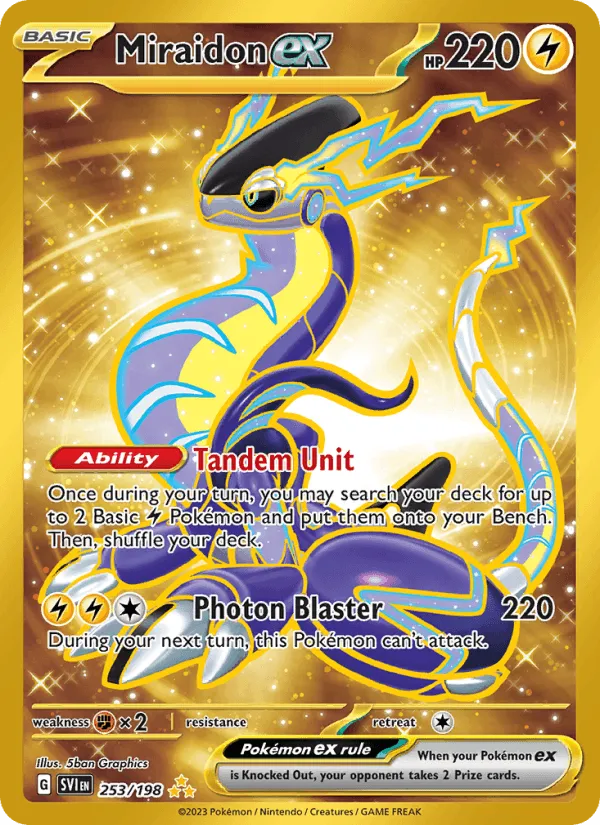 Carte Miraidon ex — Scarlet & Violet