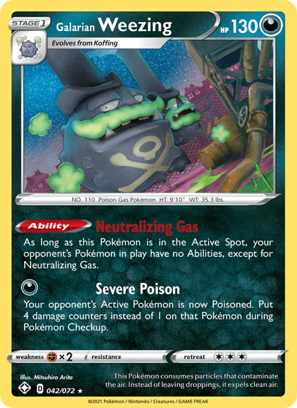 Carte Galarian Weezing — Shining Fates