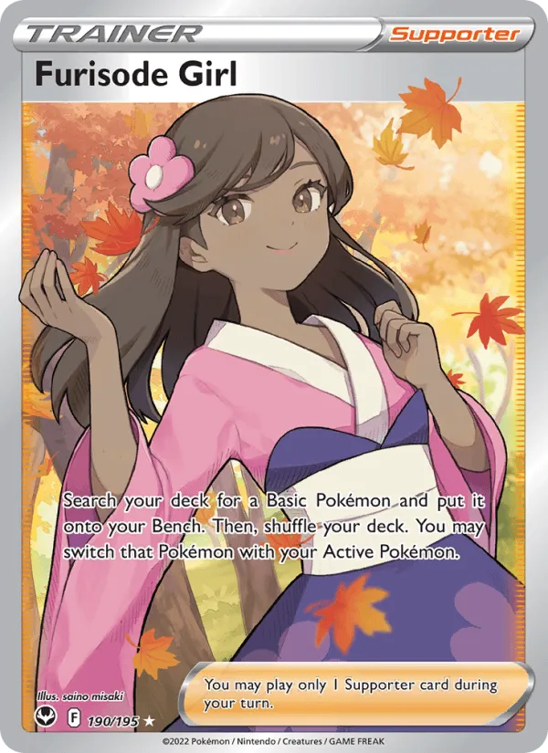 Carte Fille en Kimono — Silver Tempest