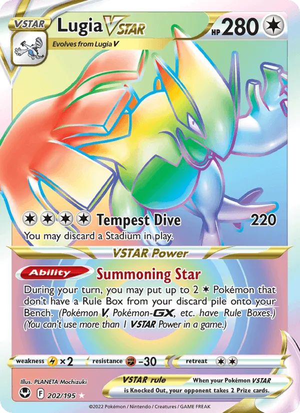 Carte Lugia VSTAR — Silver Tempest