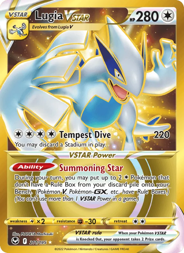 Carte Lugia VSTAR — Silver Tempest