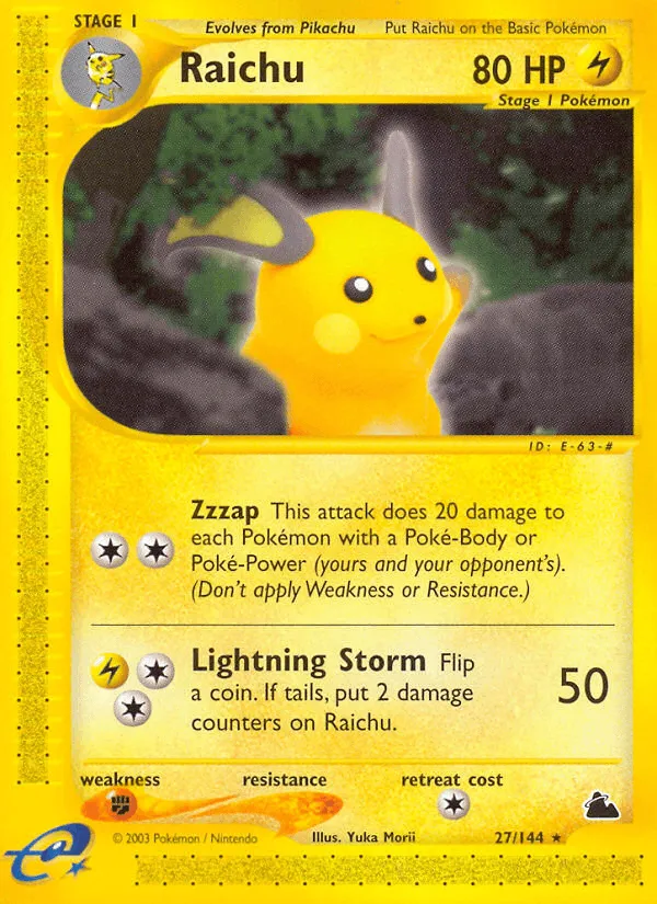 Carte Raichu — Skyridge