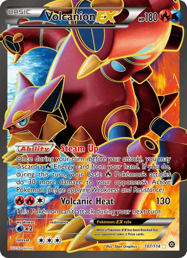 Carte Volcanion EX — Steam Siege