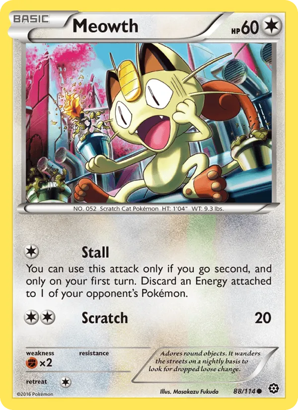 Carte Meowth — Steam Siege