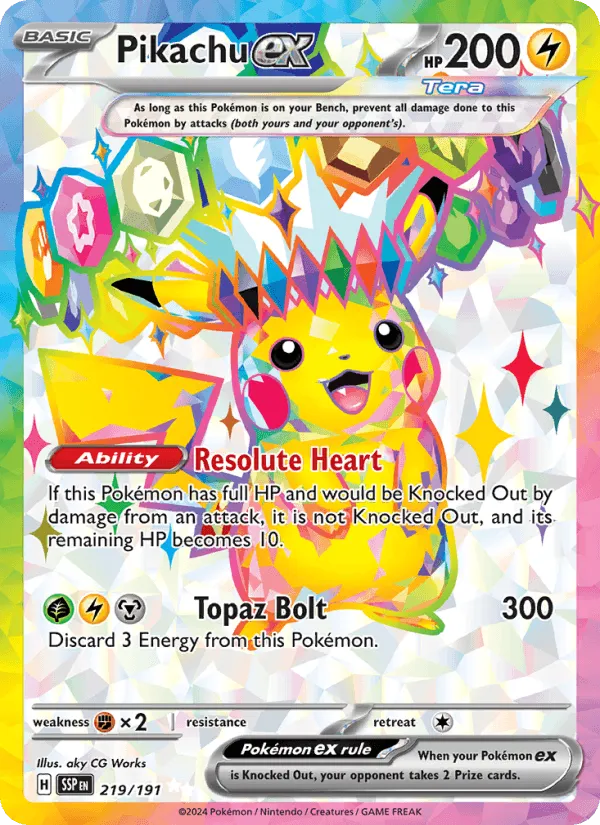 Carte Pikachu ex — Surging Sparks