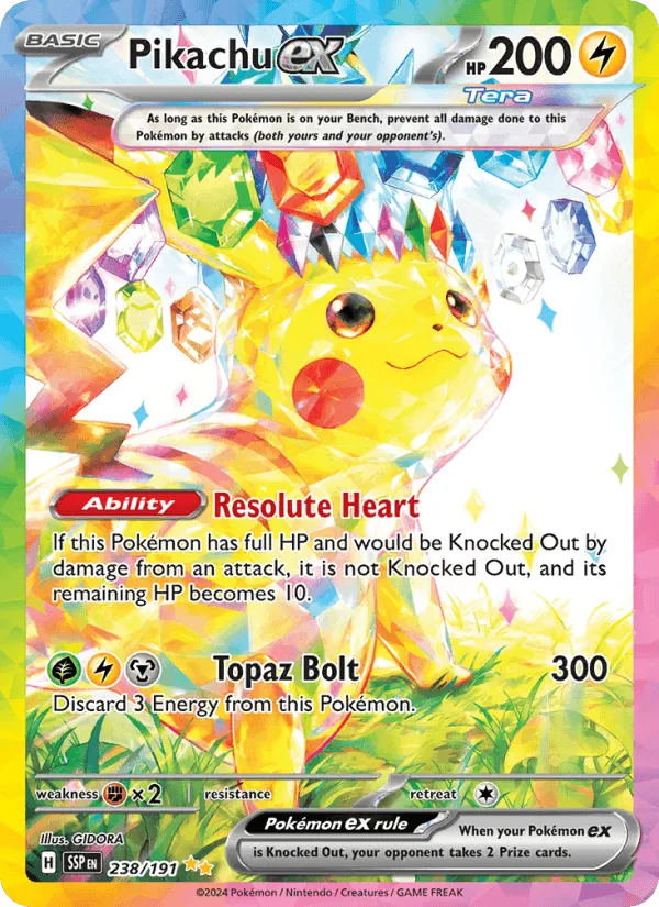 Carte Pikachu ex — Surging Sparks