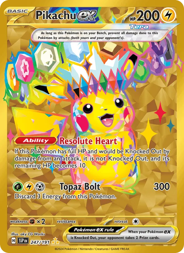 Carte Pikachu ex — Surging Sparks