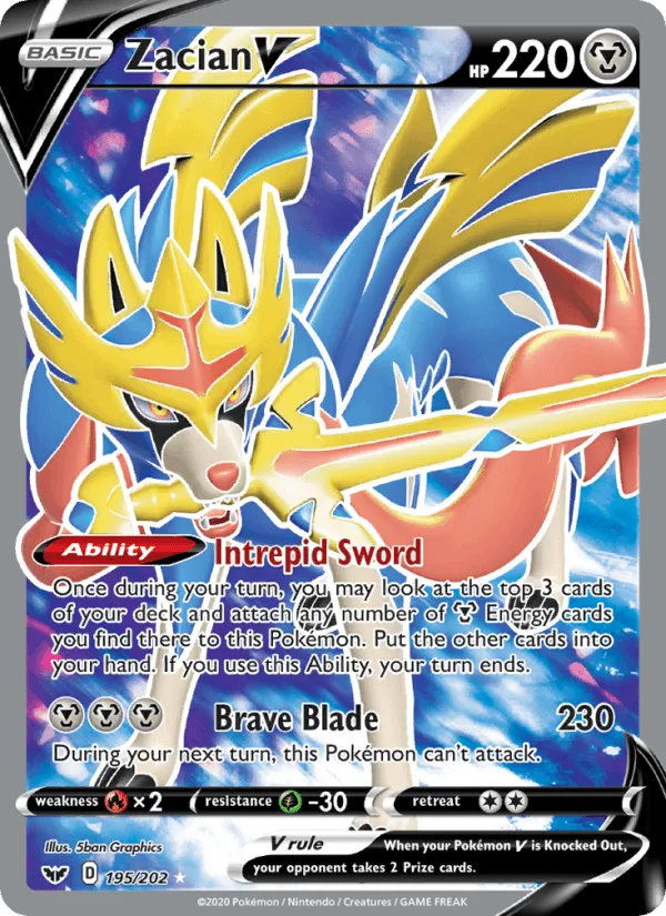 Carte Zacian V — Sword & Shield