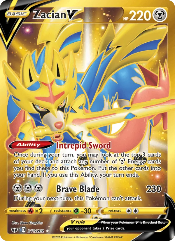 Carte Zacian V — Sword & Shield