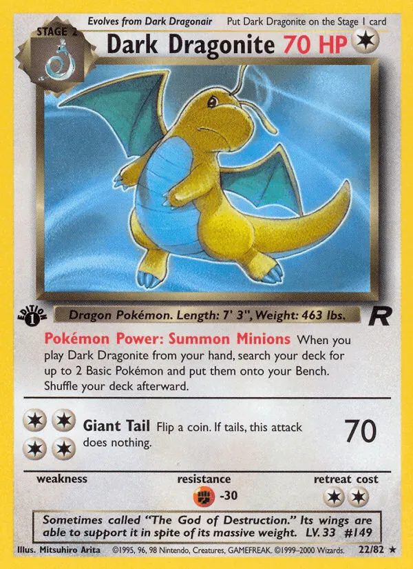 Carte Dracolosse obscur — Team Rocket