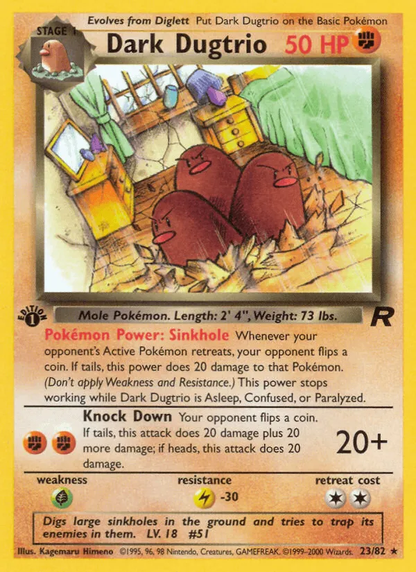 Carte Triopikeur obscur — Team Rocket