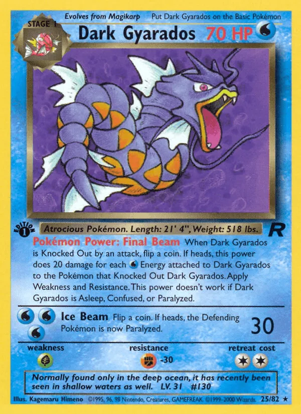 Carte Léviator obscur — Team Rocket