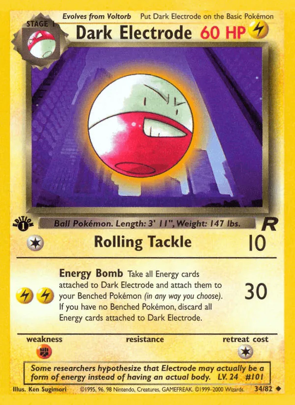 Carte Électrode obscur — Team Rocket