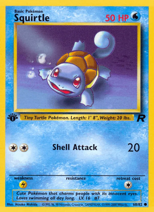 Carte Carapuce — Team Rocket