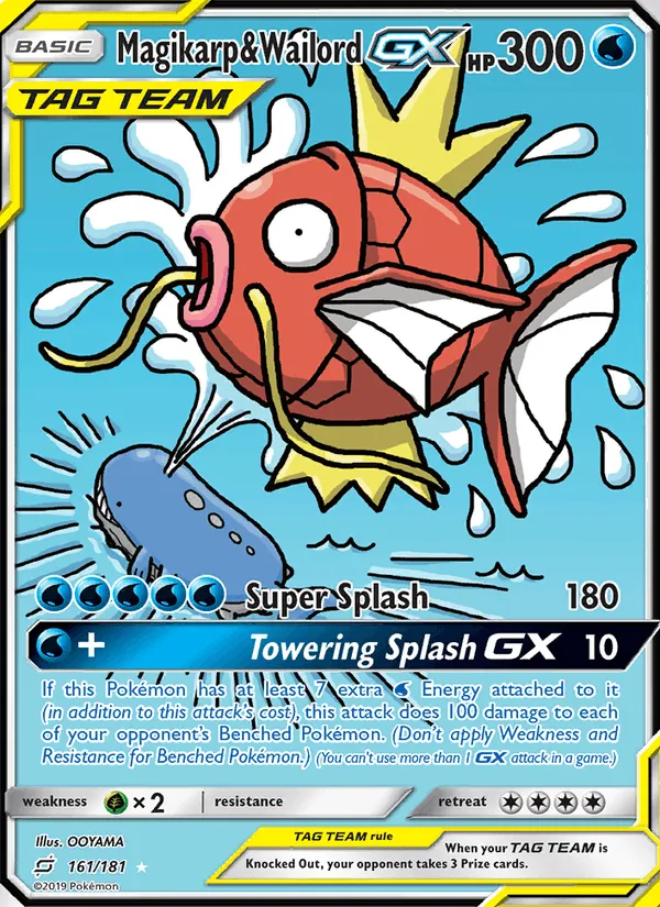 Carte Magikarp & Wailord GX — Team Up