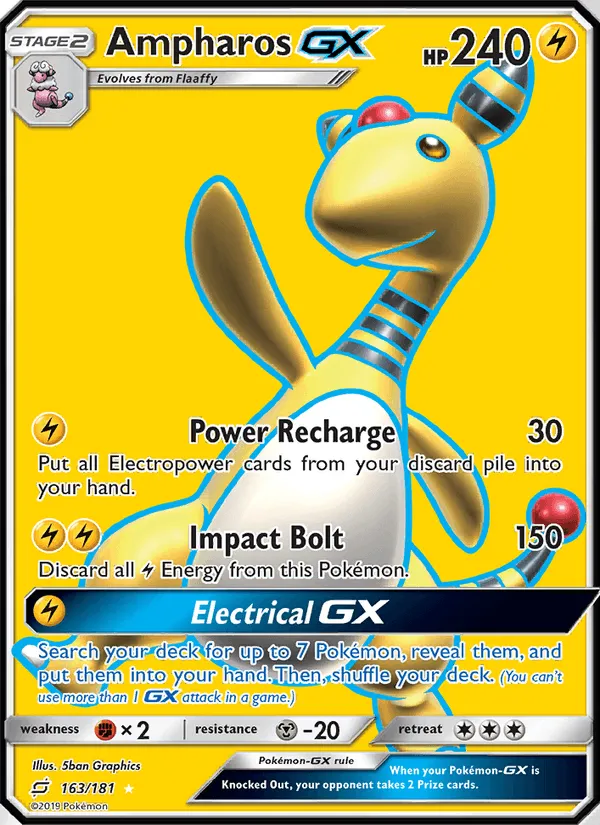 Carte Ampharos GX — Team Up