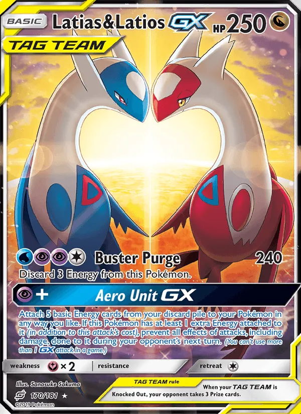 Carte Latias & Latios GX — Team Up