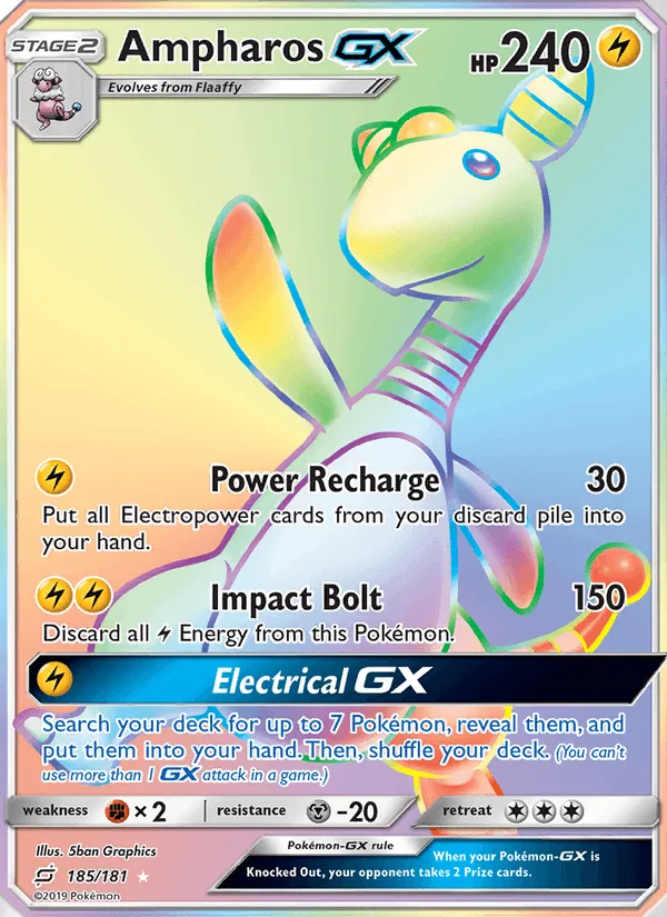Carte Ampharos GX — Team Up