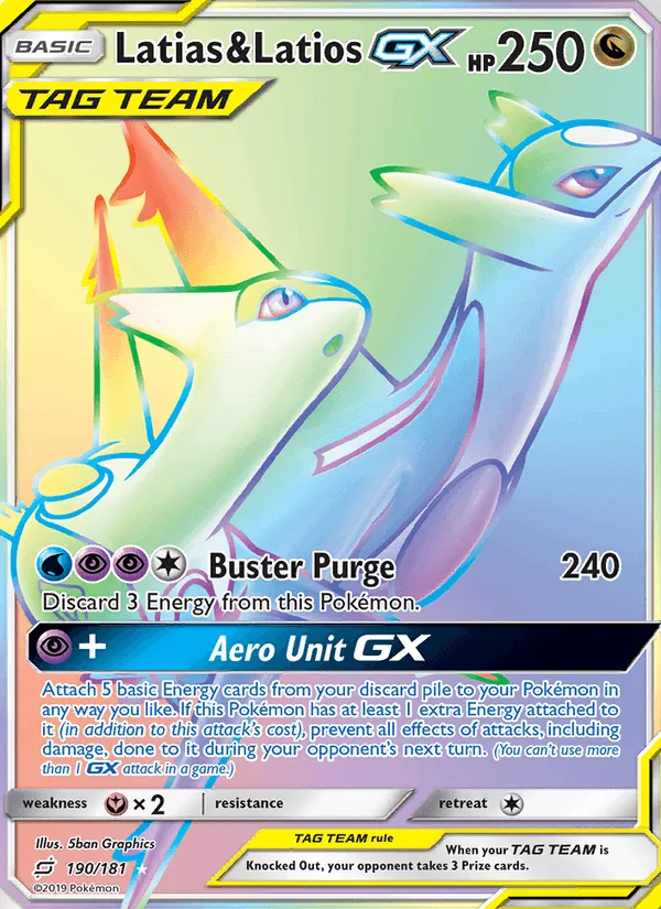 Carte Latias & Latios GX — Team Up