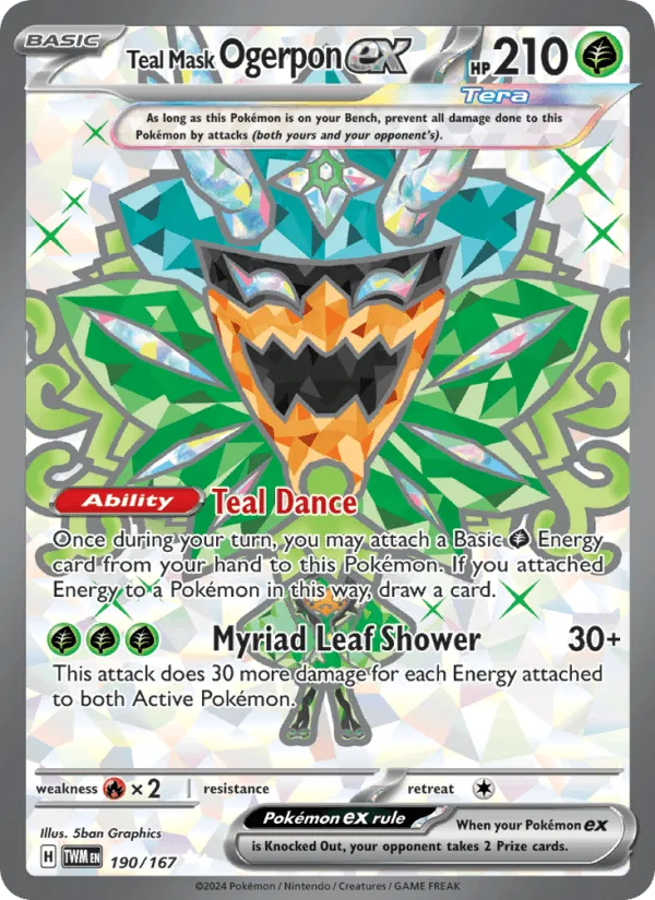 Carte Ogerpon Masque Turquoise ex — Twilight Masquerade
