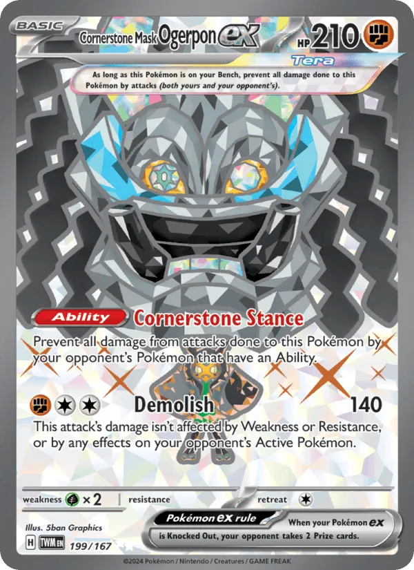 Carte Ogerpon Masque de la Pierre ex — Twilight Masquerade