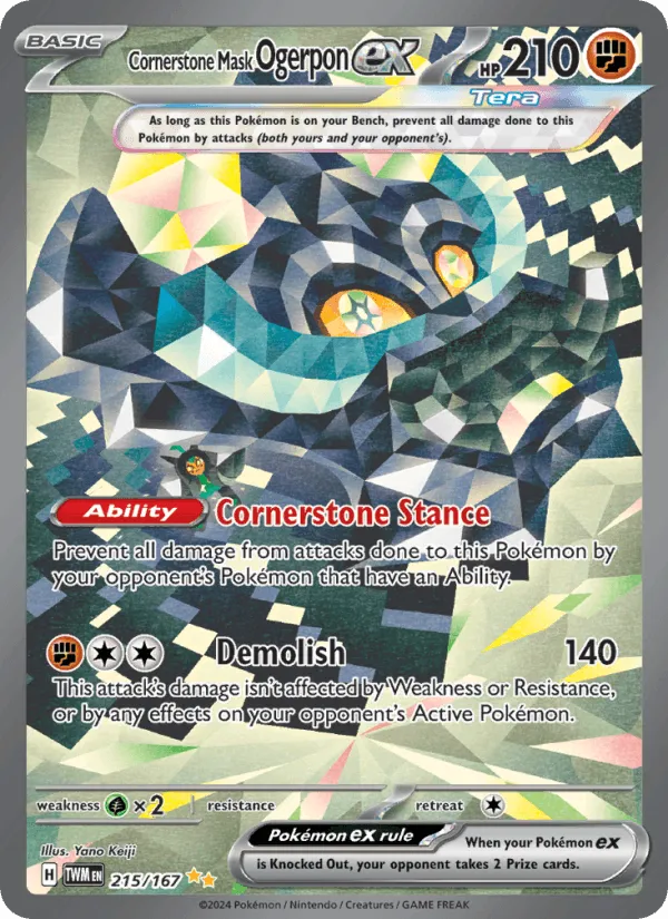 Carte Ogerpon Masque de la Pierre ex — Twilight Masquerade