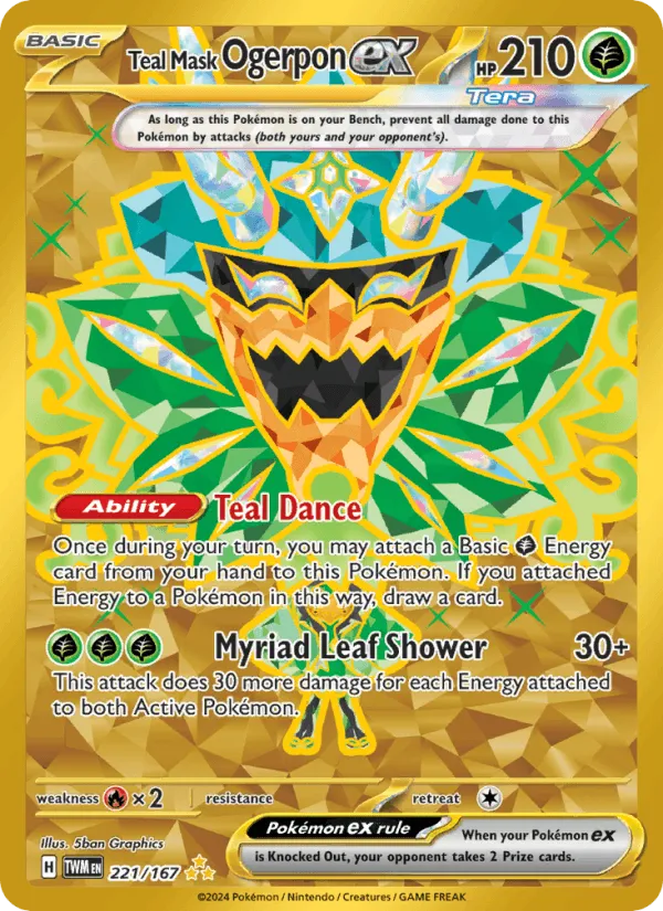 Carte Ogerpon Masque Turquoise ex — Twilight Masquerade