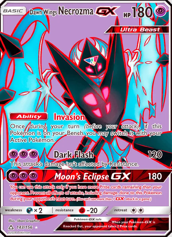Carte Necrozma Ailes de l'Aurore GX — Ultra Prism