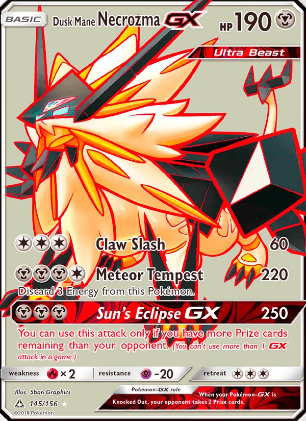 Carte Necrozma Crinière du Couchant GX — Ultra Prism