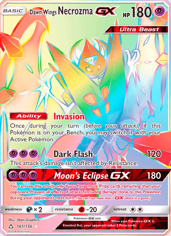 Carte Necrozma Ailes de l'Aurore GX — Ultra Prism