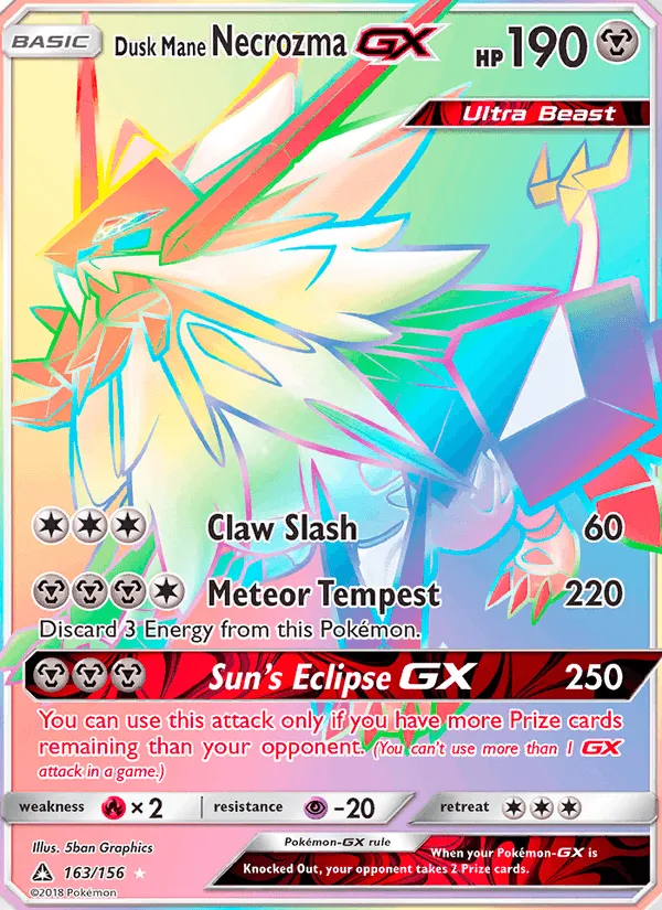 Carte Necrozma Crinière du Couchant GX — Ultra Prism