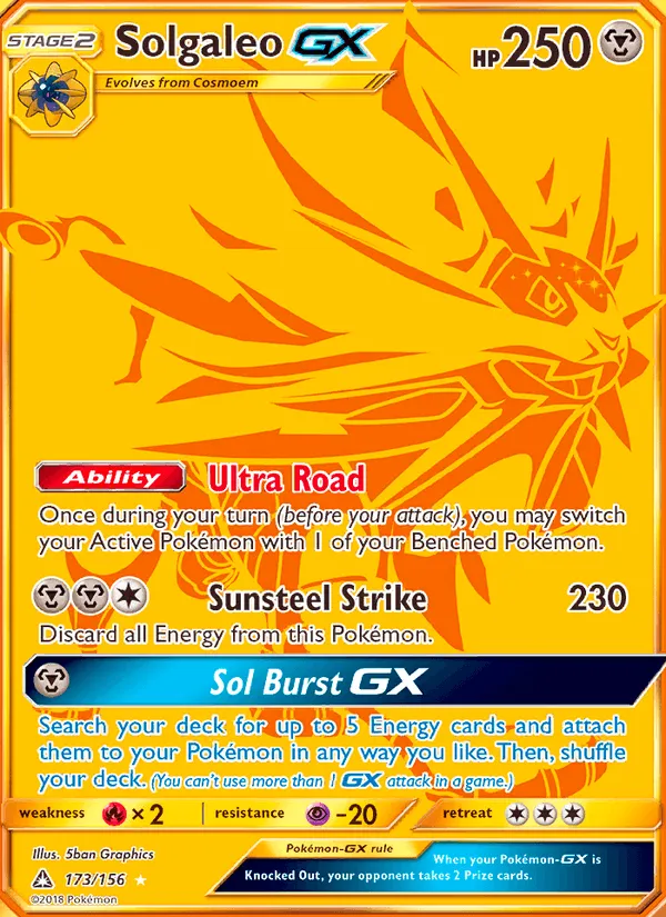 Carte Solgaleo GX — Ultra Prism