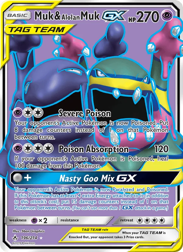 Carte Muk & Alolan Muk GX — Unbroken Bonds