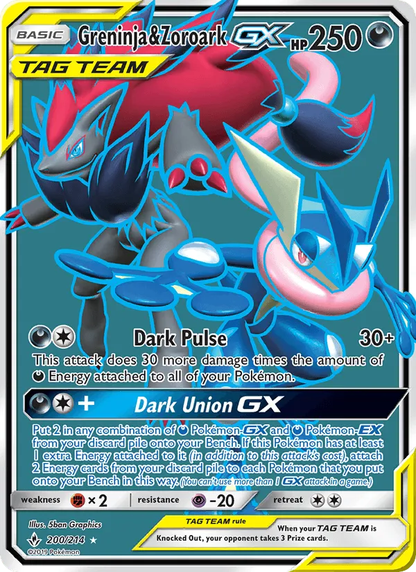 Carte Amphinobi et Zoroark GX — Unbroken Bonds
