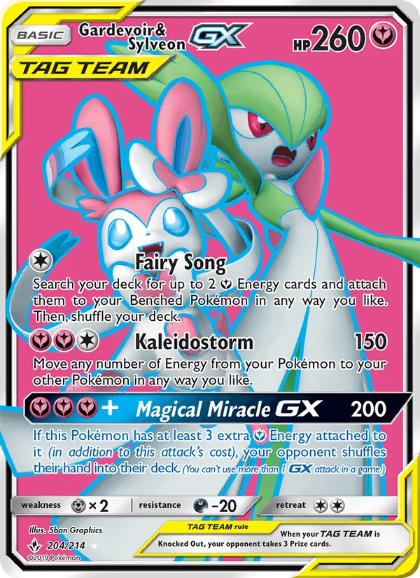 Carte Gardevoir et Nymphali GX — Unbroken Bonds
