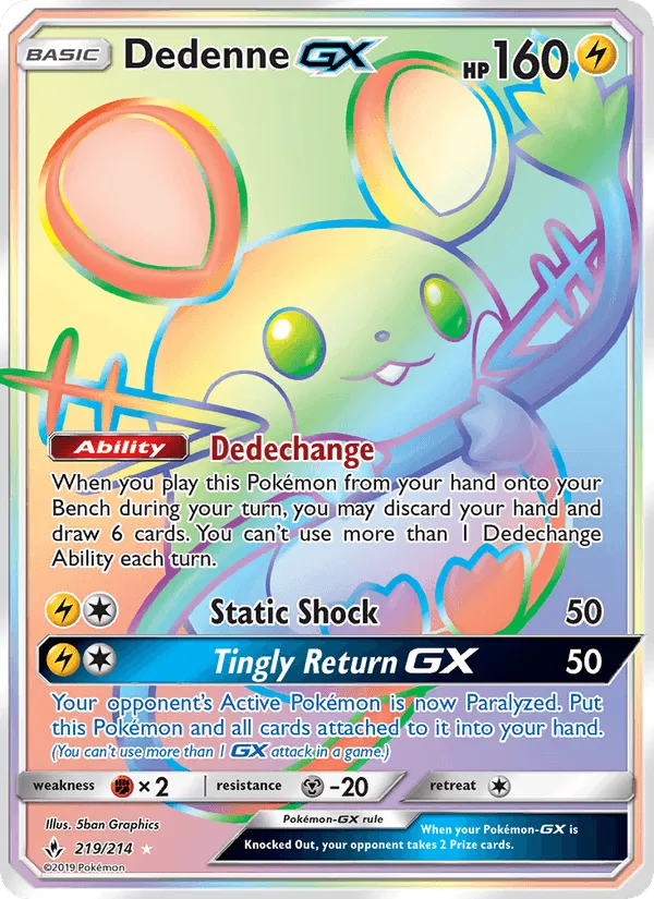 Carte Dedenne GX — Unbroken Bonds