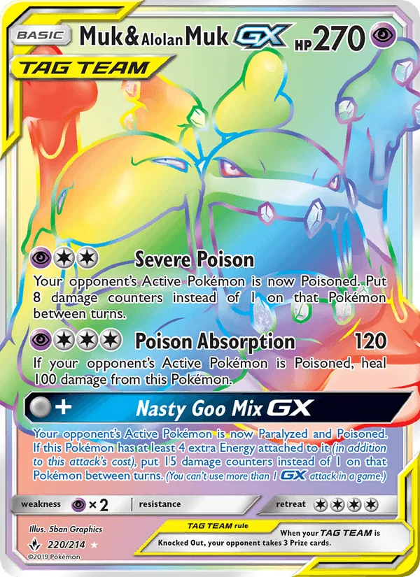 Carte Muk & Alolan Muk GX — Unbroken Bonds