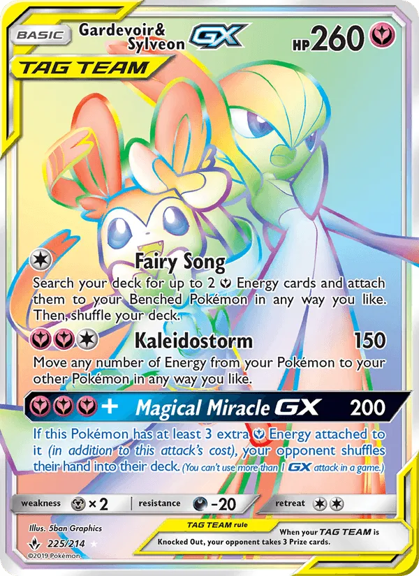 Carte Gardevoir et Nymphali GX — Unbroken Bonds