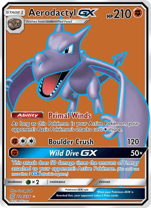 Carte Aerodactyl GX — Unified Minds