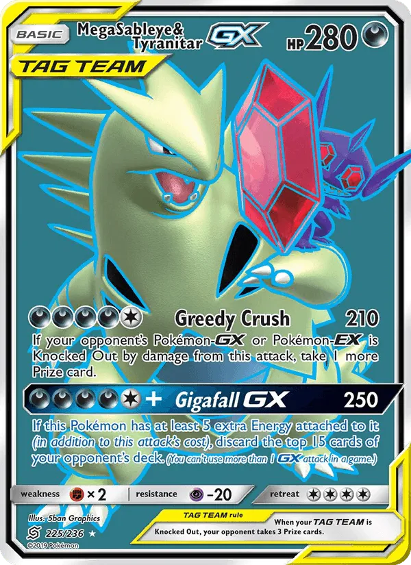 Carte Mega Sableye & Tyranitar GX — Unified Minds