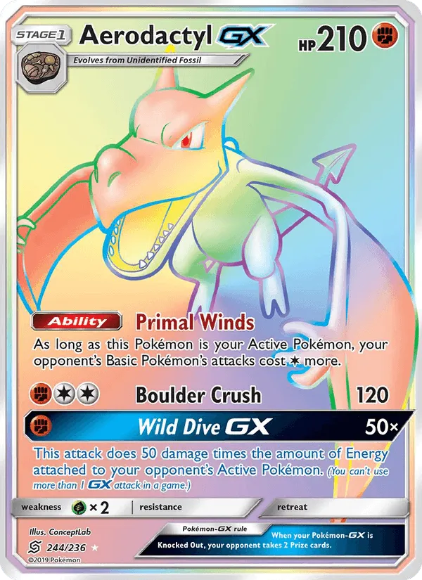 Carte Aerodactyl GX — Unified Minds