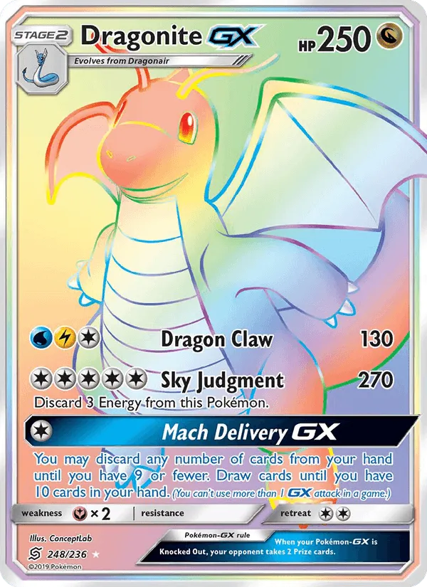 Carte Dragonite GX — Unified Minds