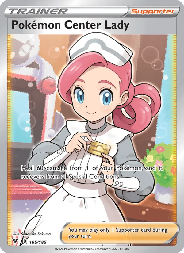 Carte Dame du Centre Pokémon — Vivid Voltage