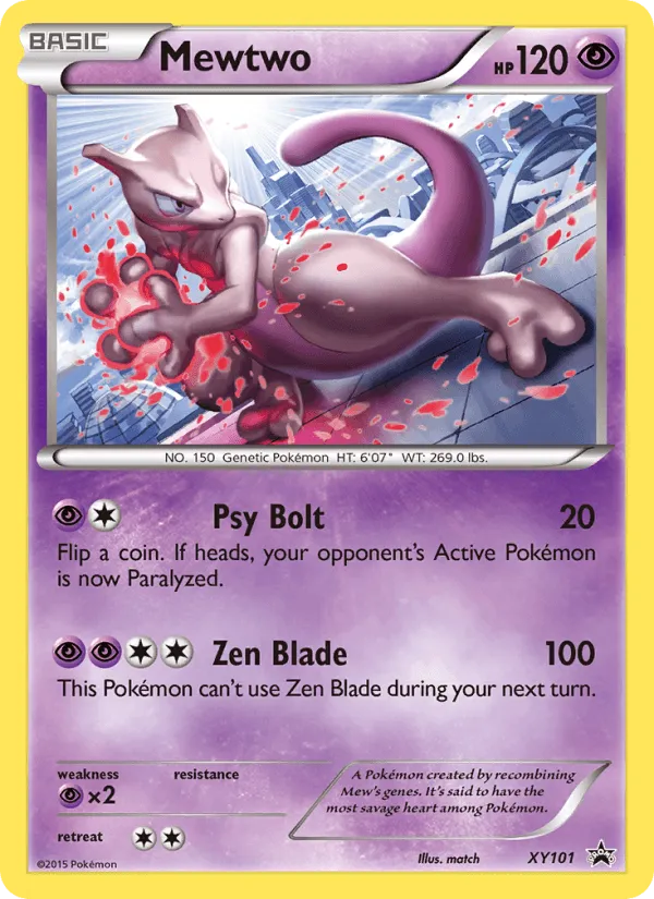 Carte Mewtwo — XY Black Star Promos