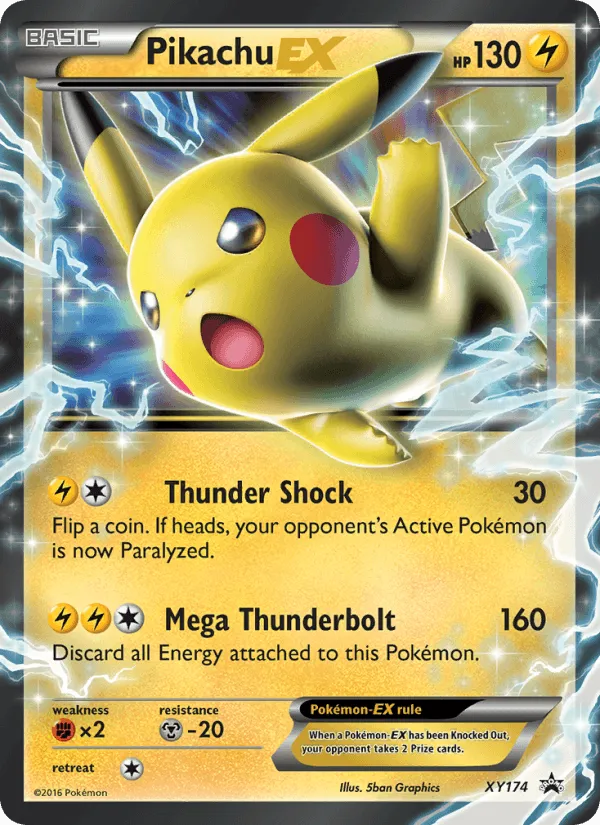Carte Pikachu EX — XY Black Star Promos