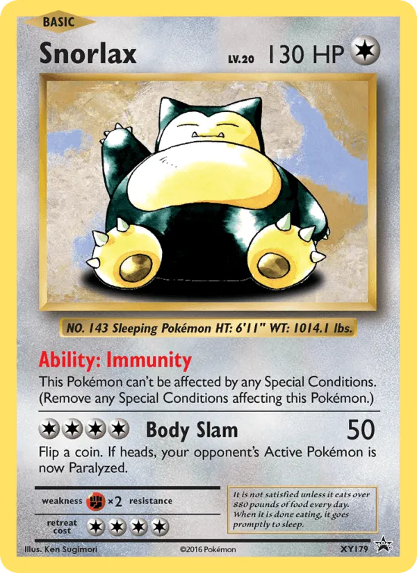 Carte Ronflex — XY Black Star Promos