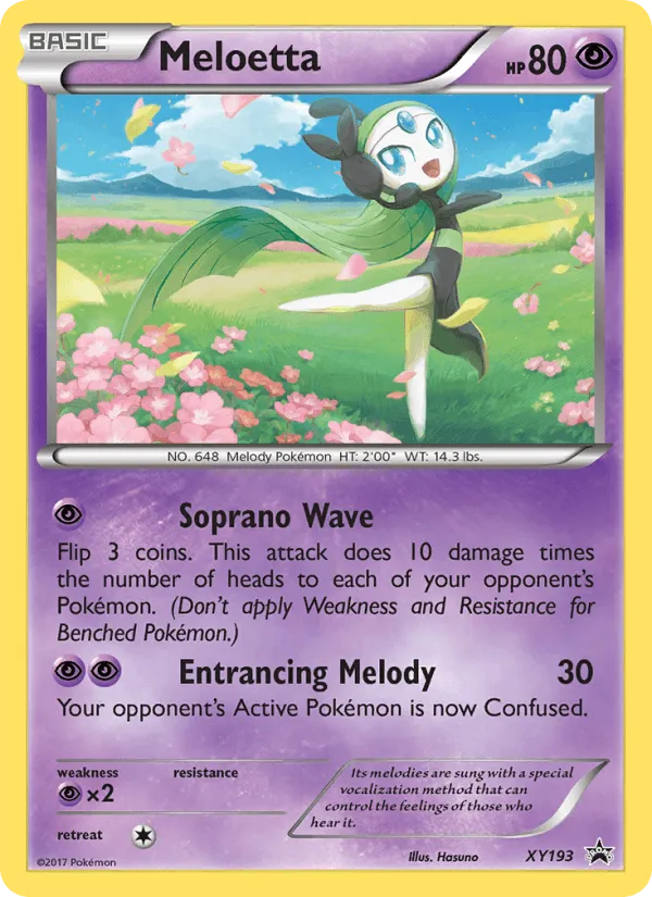 Carte Meloetta — XY Black Star Promos