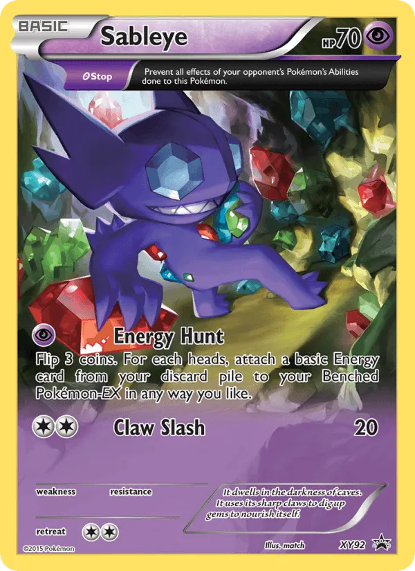 Carte Sableye — XY Black Star Promos